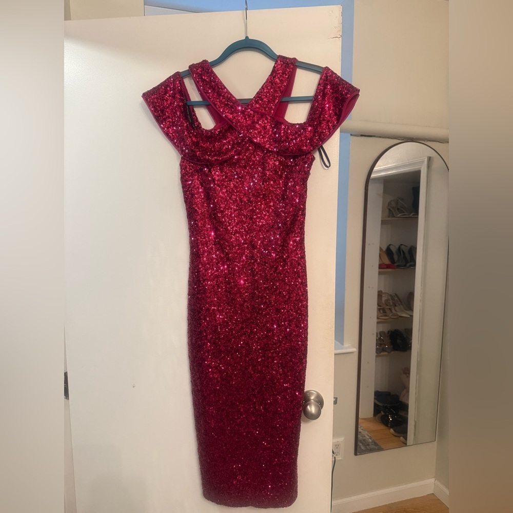 Rachel Roy Magenta Pink Sequin Dress